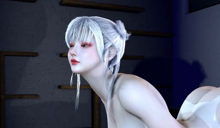 VAM白丝妖刀姬兔女郎宁荣荣下班炒菜