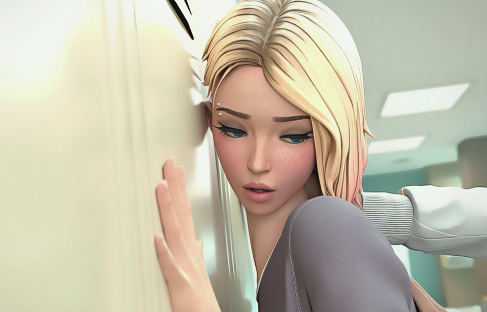 HydraFXX大师3月新作：Gwen Stacy 格温-更衣室被社保的金发美少女[新作/500M]