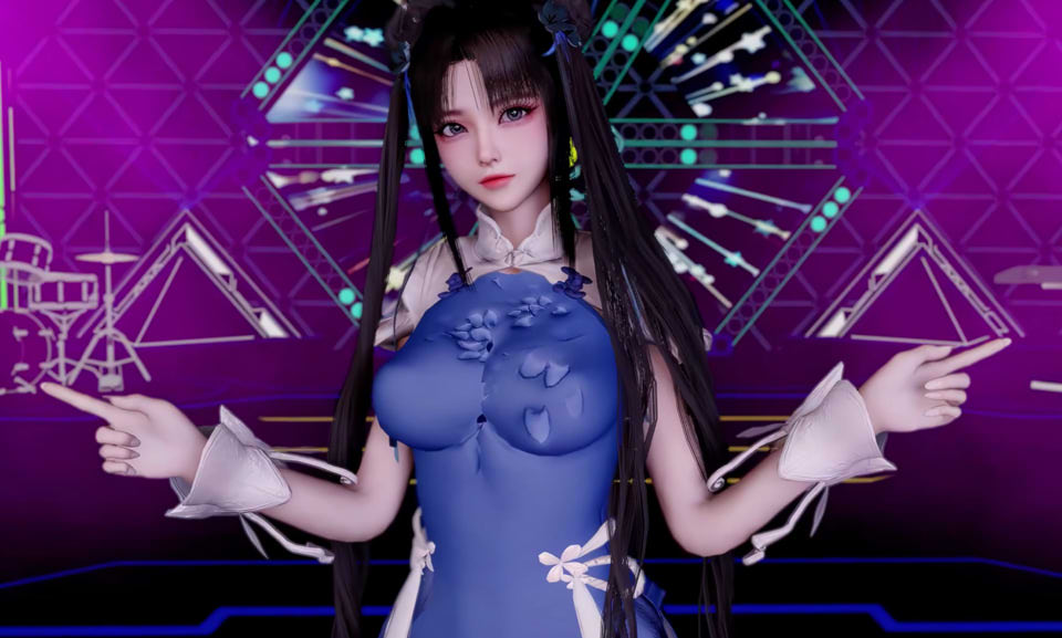 [VAM] 仙剑奇侠传-赵灵儿双马尾少女白丝连裤袜双管社保 4K无修版[1.5G]