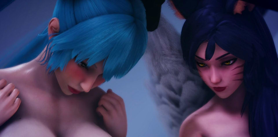 Monarchnsfw 4月新作：娑娜&阿狸-与大欧派女神超社保双飞 [新作/2.7G]