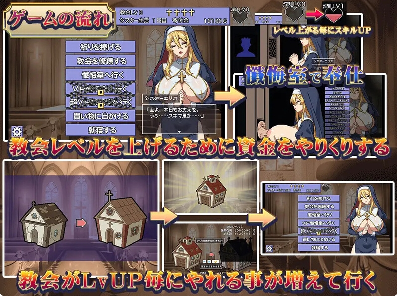 [日系] 为修女艾丽斯而响起的钟声 AI汉化版+全CG存档[新汉化/1.3G]