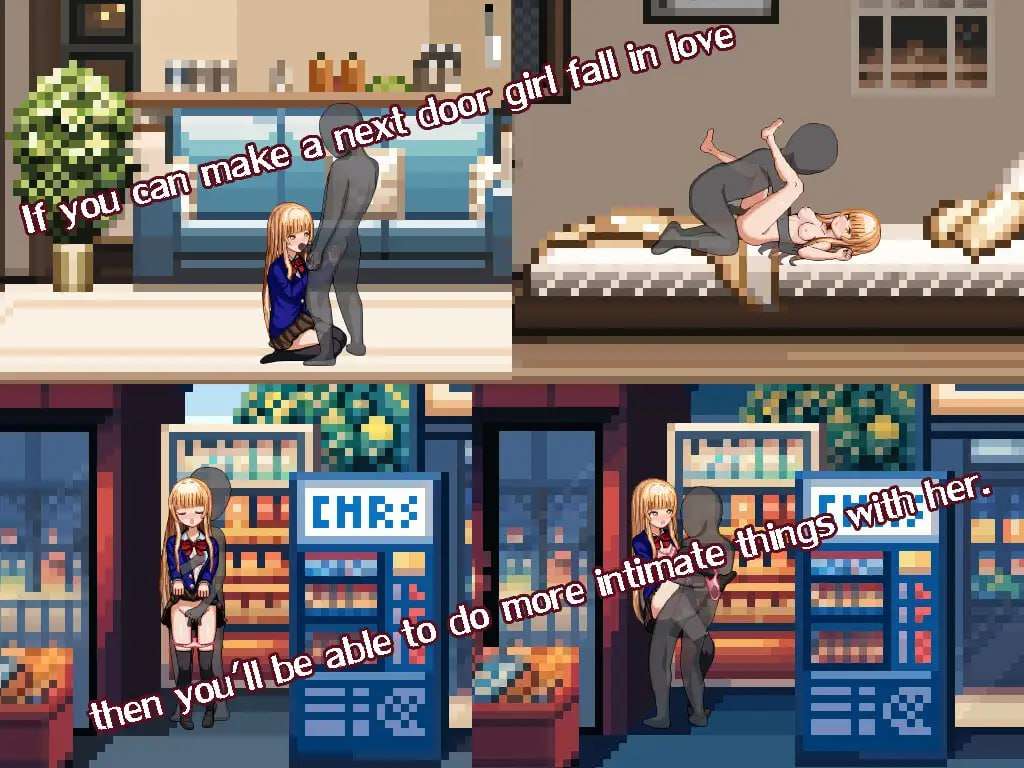 [互动SLG/像素动态] 邻家堕天使 The Fallen Angel Next Door  v2.3 PC+安卓 AI汉化版 [500M/百度]