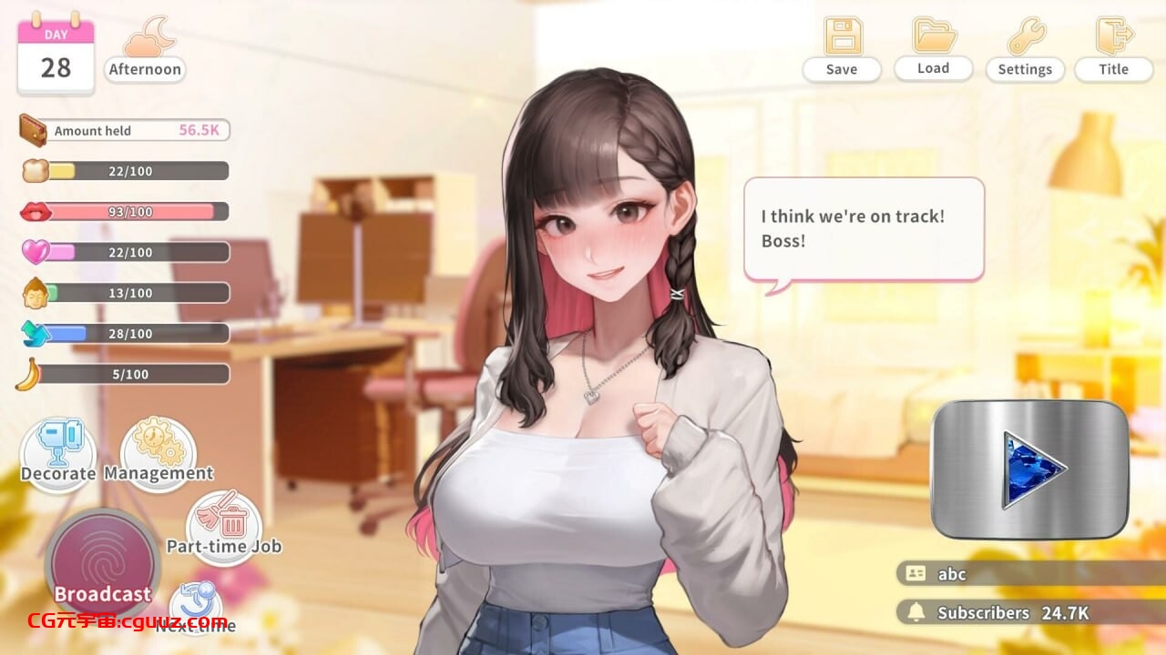 [养成SLG/动态/新作/PC] 直播启动！VTuber出道指南 Streaming ON! VTuber Trainin 官中步兵版 [600M/百度]