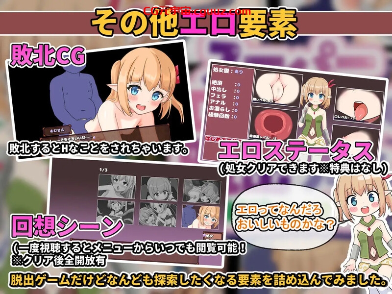 【回合RPG/战斗H/汉化】超级色情★死亡★逃脱游戏~纯精灵篇~(スーパーエロ★デス★脱出ゲーム~純粋エルフ編~)V1.0.7 AI汉化【1.50G】
