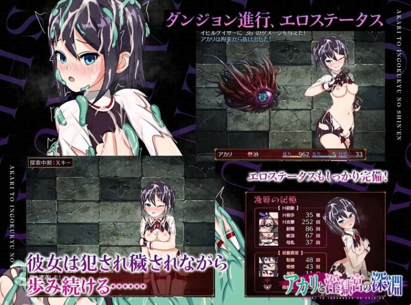 【迷宫探索RPG/战斗H/动态】亚香里与地狱宫的深渊(アカリと淫獄宮の深淵)V2.0 STEAM官中【PC+安卓双端-1.50G/FM-百度直连】