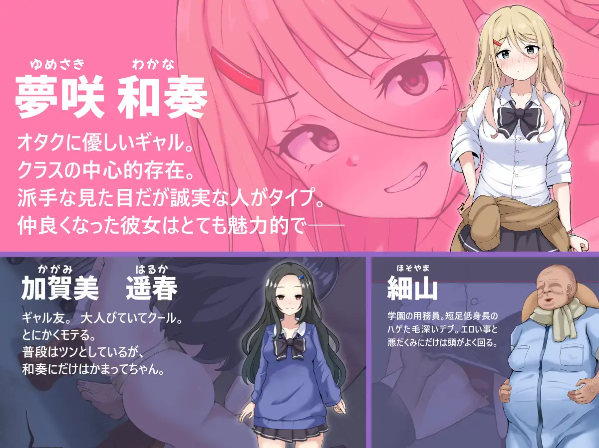[12月新作] 日式RPG NTR题材游戏《NTR辣妹—对御宅族温柔的辣妹惨遭NTR》AI汉化版+存档，大小3G