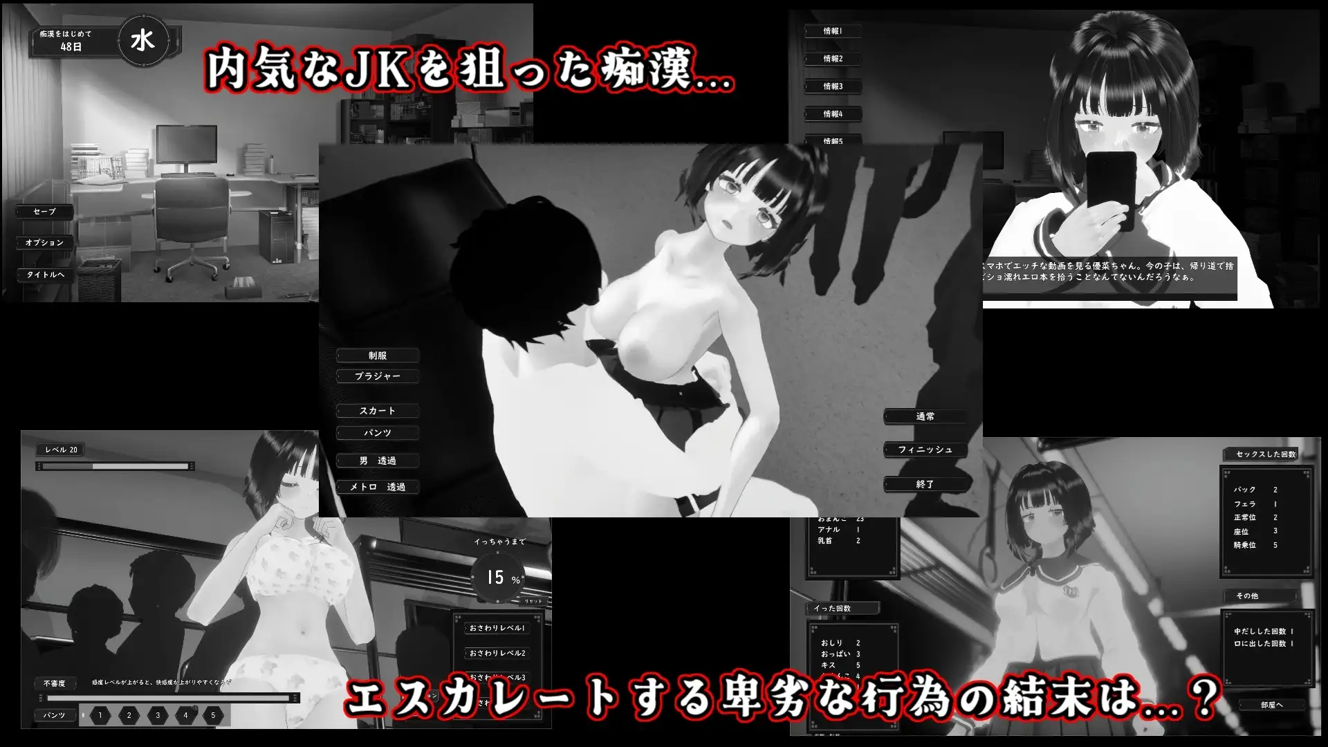 【3D、触摸、制服、生肉】4月新作《触摸地铁～转啊转 文静女高中生篇》DL正式版，大小600M