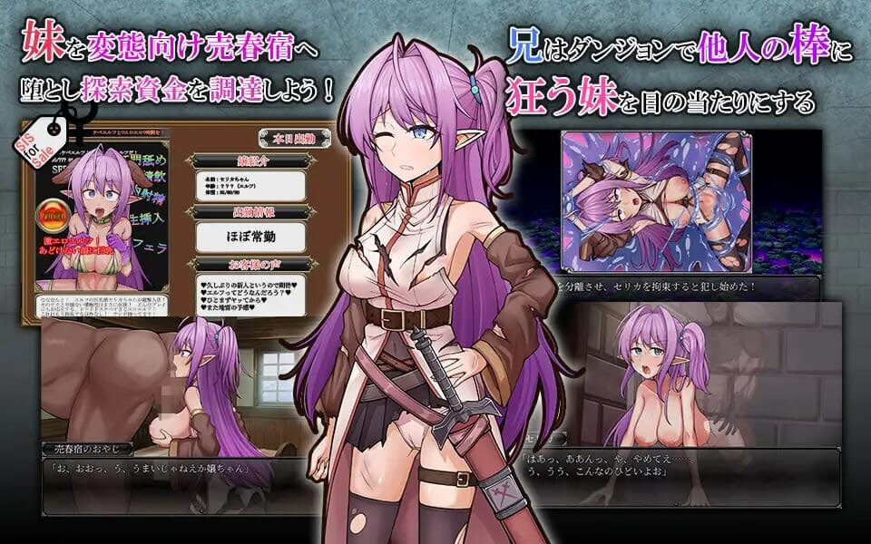[RPG/NTR]被寝取的发情精灵妹妹剑士塞莉卡 ネトラレ発情エルフ妹剣士セリ [1G]